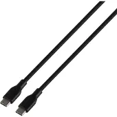 Deltaco USB-C vers USB-C USB2.0 SPR, silicone 1,5m Svart (1.50 m, USB 2.0)