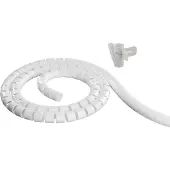 Deltaco tube de fil nylon 25mm de diamètre outil inclus 2.5m blanc (Gaines pour câbles, 250 cm)