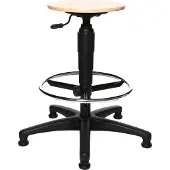 Topstar Drehhocker mit Gleiter Buche Sitzhöhenverstellung 540-800 mm (54 - 80 cm)