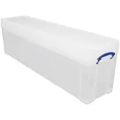 Really Useful Box Box - Boîte de 77 litres, transparente, emballée individuellement dans un carton