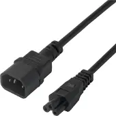 Deltaco Maitinimo kabelis IEC C14 - IEC C5,, juodas / 1902271 (5 m), Câble d'alimentation, Noir