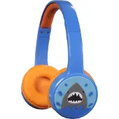 Denver BTH-107BU - Casque avec microphone - circum-aural - Bluetooth - sans fil, filaire - prise 3,5 mm - bleu