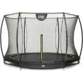 Exit Silhouette Trampoline ø305cm – avec Filet de sécurité – Enterré – Rond – pour Enfants – Noir