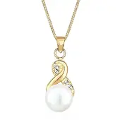 Elli Chaîne or / blanc perle