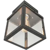 QAZQA Plafonnier d'extérieur industriel noir 1 lumière - Rotterdam