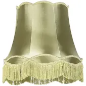 QAZQA Abat-jour en soie vert 45 cm - Granny