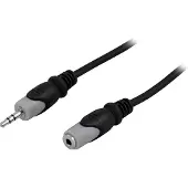 Deltaco MM-163 - 3.5mm - 10 m - noir - gris (10 m, Câble AUX)