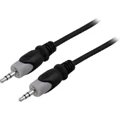Deltaco MM-154 - 3.5mm - 3.5mm - 15 m - noir - gris (15 m, Câble AUX)