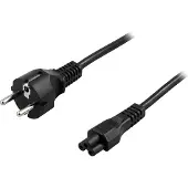 Deltaco Kbl Chargeur d'appareil 5m rak 3 pôles CEE 7/7 -> IEC 60320 C5 (5 m), Câble d'alimentation, Noir