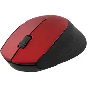 Deltaco souris optique sans fil 2.4GHz 3 boutons avec un rouge défilant (Sans fil), Souris, Rouge