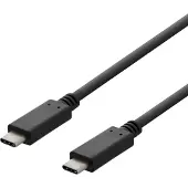 Deltaco Câble USB-C 3.2 Génération 2 Noir 1M (1 m, USB 2.0)
