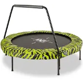 Exit Tiggy Trampoline ø140cm – avec Barre de maintien – Rond – Trampoline Enfant – Noir/Vert