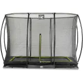 Exit Silhouette Trampoline 214x305cm – avec Filet de sécurité – Enterré – Rectangulaire – Rose