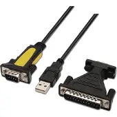 Aisens A104-0039 - Convertisseur USB vers série 1,8m, noir