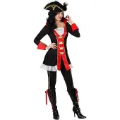 Atosa Pirate Costume Rouge XS-S Enfants