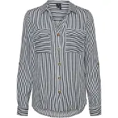 Vero Moda Chemisier 'VMBumpy' noir / blanc