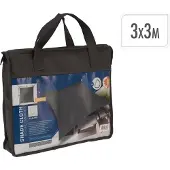 Basics Square Vela Patio Awning 3x3m Noir 3 x 3 m