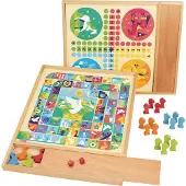 Jeujura Jeu de table Game of goose and small horses