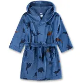 Sanetta Peignoir bleu / bleu foncé / marron