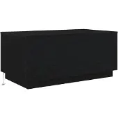 vidaXL Table basse avec lampes LED noir aspect chêne 90x50x40 cm