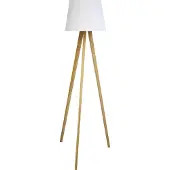 Unilux TOOKA LED lampe sur pied blanc-bambou, avec structure en bambou