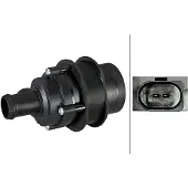 Hella Pompe à eau supplémentaire pour circuit de refroidissement 12 V électrique à 2 pôles pour AUDI A3, entre autres