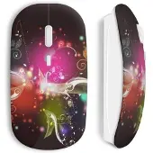 CAPACHEAP Souris Sans Fil Flowers multicolor design