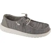HeyDude Wendy Stretch Sox - Chaussures basses pour femmes, gris clair, taille 39
