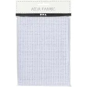 Creativ Company Tissu Aida, Fil + laine, Blanc