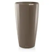Lechuza Pot Rondo Premium 32 - Kit Complet, Taupe Brillant Ø 32 Cm