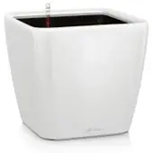 Lechuza Jardinière Quadro 35 LS ALL-IN-ONE Blanc brillant 16160