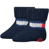 Tommy Hilfiger Chaussettes av. Antidérapant - 2 Pack - Bébé Drap - - 19/22 - Chaussettes