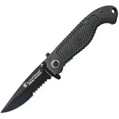 Smith & Wesson Special Tactical Cktacbs Serrated Folder Pocket Knife Argenté