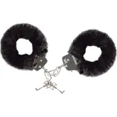 Love to love - menottes peluche - noir