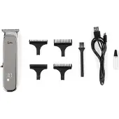 Jata JBCP3315 Tondeuse et rasoir pour hommes avec 3 guides de coupe 1-2-3 mm. Utilisation avec ou sans fil. Pile au lithium. Accessoires inclus. Autonomie de 80 minutes