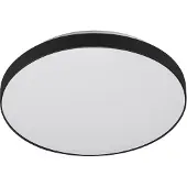 Telefunken Plafonnier LED à détecteur NEWA, 16 W, 1500 lm, IP44, blanc-noir, plastique-métal, Ø 29 cm