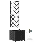 vidaXL Pots de jardin Noir 40 x 40 x 142 cm Acier