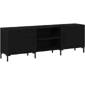 vidaXL Ensemble de meubles TV , 150 x 30 x 50 cm, noir, imitation chêne
