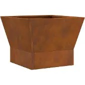 vidaXL Foyer extérieur marron 40 x 40 x 35 cm Acier résistant aux intempéries