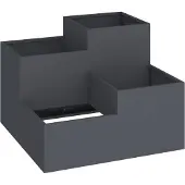 vidaXL Pot de fleurs de jardin Anthracite 100 x 100 x 60 cm Acier