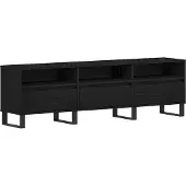 vidaXL Meubles TV, 150 x 30 x 44,5 cm, noir, aspect chêne