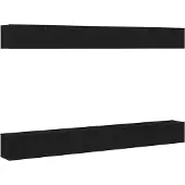 vidaXL : Ensemble de 6 meubles TV, finition bois imitation chêne, coloris noir, en panneaux de particules