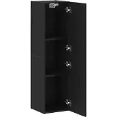 vidaXL Armoire TV murale noire imitation chêne 30,5 x 30 x 110 cm