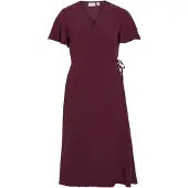 Vila Lovie Wrap Short Sleeve Midi Dress Violet 40 Femme