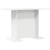 vidaXL Table de salle à manger blanche 110 x 60 x 75 cm Bois composite
