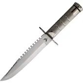 Combat Ready Large Survival Knife Silver