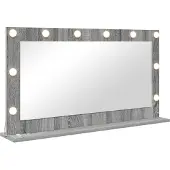 vidaXL Miroir de salle de bain , finition Sonoma gris, 100 x 55 x 18 cm, forme rectangulaire