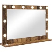 vidaXL Miroir de salle de bain en bois vieilli, 80 x 55 x 18 cm, forme rectangulaire
