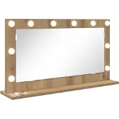 vidaXL Miroir de salle de bain , style artisanal, chêne, 80 x 45 x 18 cm, rectangulaire