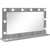 vidaXL Miroir de salle de bain Sonoma gris, 80 x 45 x 18 cm, rectangulaire